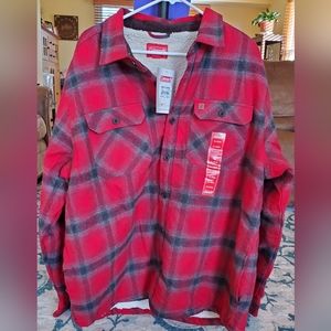 Coleman Sherpa Lined Yukon Flannel Shirt Jackets with Corduroy Trim XL
